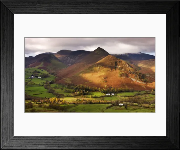 Framed Print : Newlands Valley and Causey Pike, Lake District National Park, Cumbria, England. Autumn Framed Print : Newlands Valley and Causey Pike, Lake District National Park, Cumbria, England. Autumn