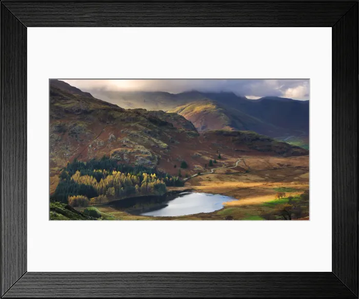 Framed Print : Blea Tarn and Wrynose Fell in the Lake District National Park, Cumbria, England, UK Framed Print : Blea Tarn and Wrynose Fell in the Lake District National Park, Cumbria, England, UK
