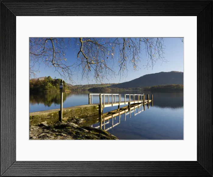 Framed Print : Hawes End Landing Stage jetty on Derwent Water, Lake District National Park, Cumbria Framed Print : Hawes End Landing Stage jetty on Derwent Water, Lake District National Park, Cumbria