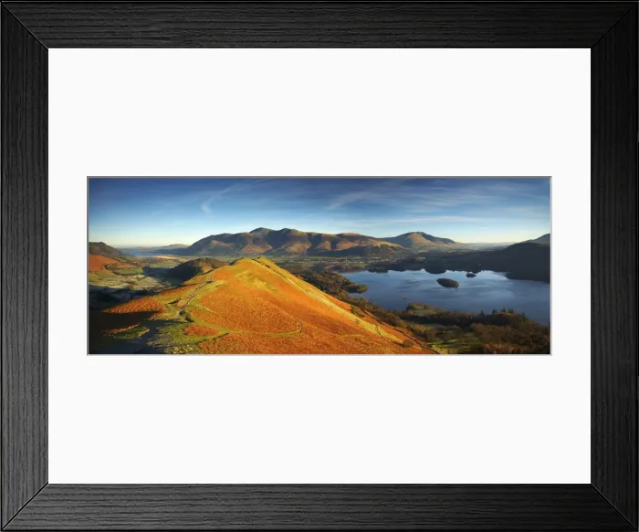 Framed Print : View over Derwent Water from Cat Bells, Lake District National Park, Cumbria, England Framed Print : View over Derwent Water from Cat Bells, Lake District National Park, Cumbria, England