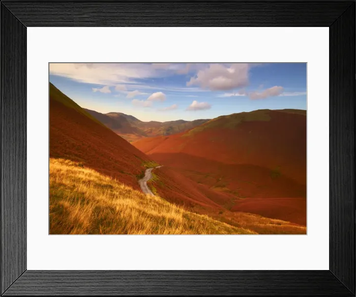 Framed Print : Road by Buttermere Fell, Lake District National Park, Cumbria, England Framed Print : Road by Buttermere Fell, Lake District National Park, Cumbria, England