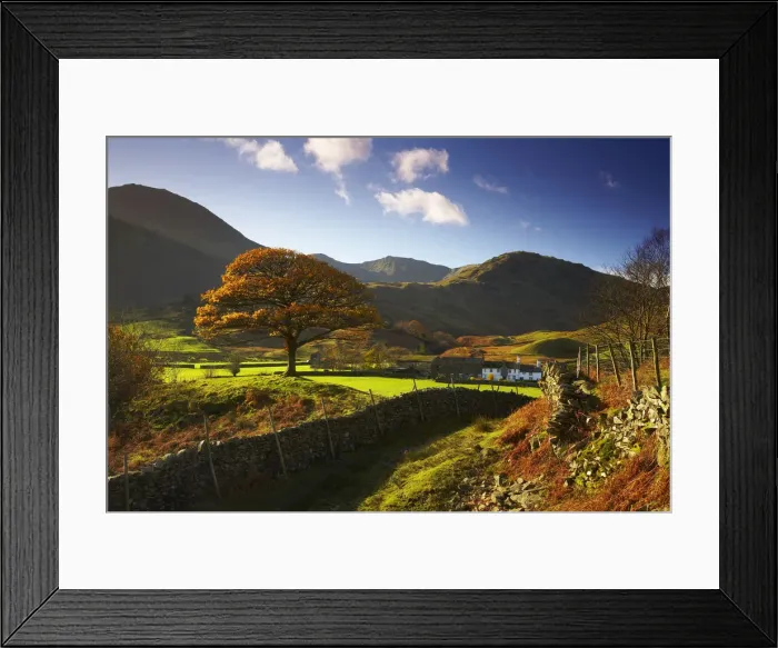 Framed Print : Fell Foot Farm in Autumn, Lake District National Park, Cumbria, England Framed Print : Fell Foot Farm in Autumn, Lake District National Park, Cumbria, England