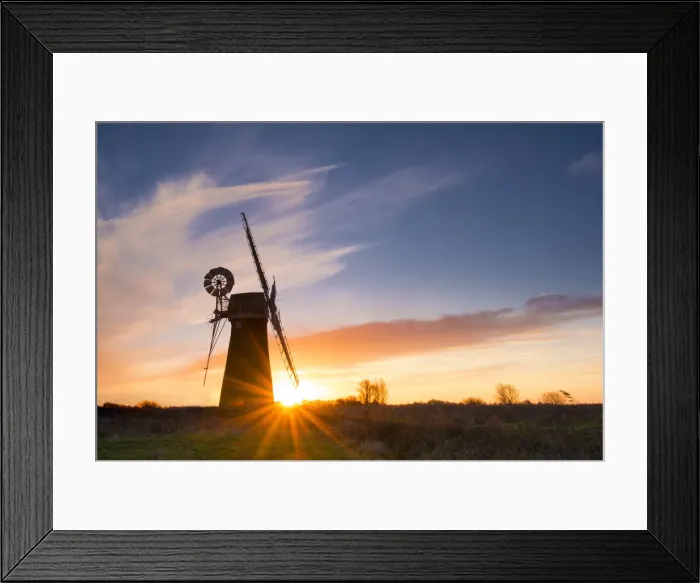 Framed Print : St. Benets Mill at Sunrise, Norfolk Broads National Park, Norfolk, England Framed Print : St. Benets Mill at Sunrise, Norfolk Broads National Park, Norfolk, England