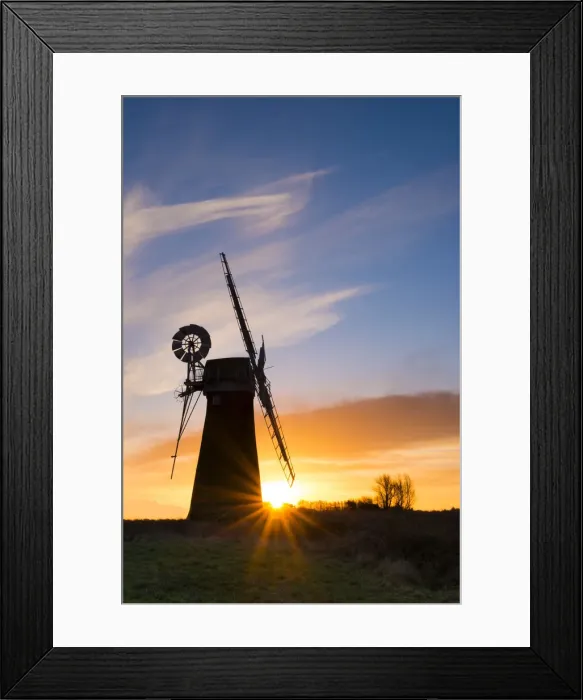 Framed Print : St. Benets Mill at Sunrise, Norfolk Broads National Park, Norfolk, England Framed Print : St. Benets Mill at Sunrise, Norfolk Broads National Park, Norfolk, England