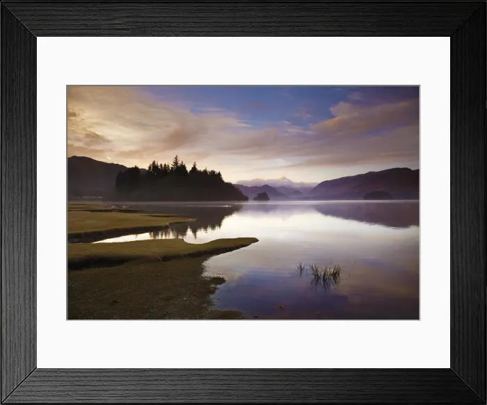Framed Print : First Light on Derwent Water, Lake District National Park, Cumbria, England Framed Print : First Light on Derwent Water, Lake District National Park, Cumbria, England