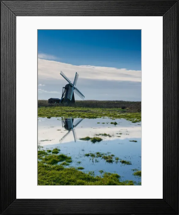 Framed Print : Herringfleet Mill Reflecting in Marsh, Herringfleet, Suffolk, England Framed Print : Herringfleet Mill Reflecting in Marsh, Herringfleet, Suffolk, England