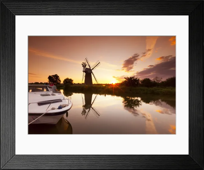 Framed Print : Family Enjoying Sunset At Turf Fen Mill, How Hill, Norfolk Broads National Park, England Framed Print : Family Enjoying Sunset At Turf Fen Mill, How Hill, Norfolk Broads National Park, England