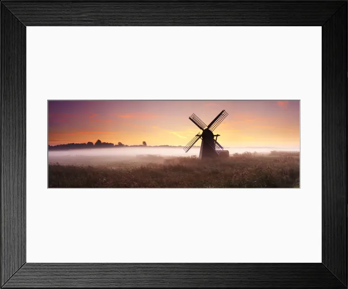 Framed Print : Herringfleet Mill at Sunrise, Suffolk, England Framed Print : Herringfleet Mill at Sunrise, Suffolk, England