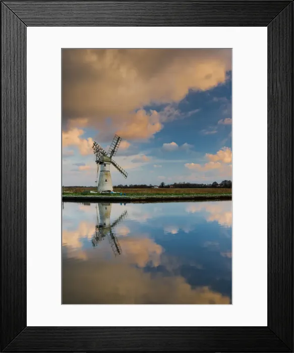 Framed Print : Thurne Mill Reflections, Norfolk Broads National Park, Norfolk, England Framed Print : Thurne Mill Reflections, Norfolk Broads National Park, Norfolk, England