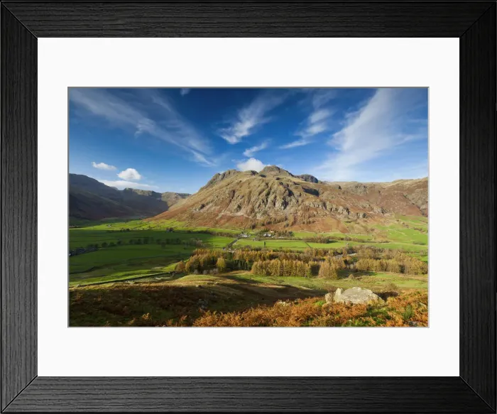 Framed Print : Great Langdale in Autumn, Lake District National Park, Cumbria, England Framed Print : Great Langdale in Autumn, Lake District National Park, Cumbria, England