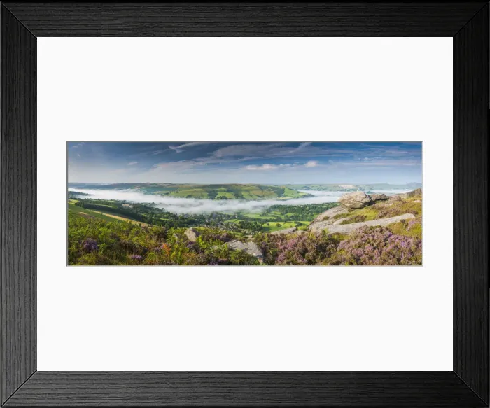 Framed Print : Mist in the Hope Valley, Peak District National Park, Derbyshire, England Framed Print : Mist in the Hope Valley, Peak District National Park, Derbyshire, England