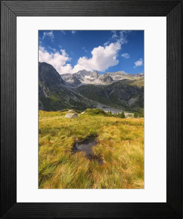 Framed Print : Europe, Italy, Landscapes in Adamello park, province of Brescia