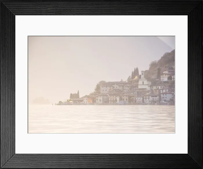 Framed Print : Europe, Italy, Peschiera Maraglio at sunset, province of Brescia Framed Print : Europe, Italy, Peschiera Maraglio at sunset, province of Brescia