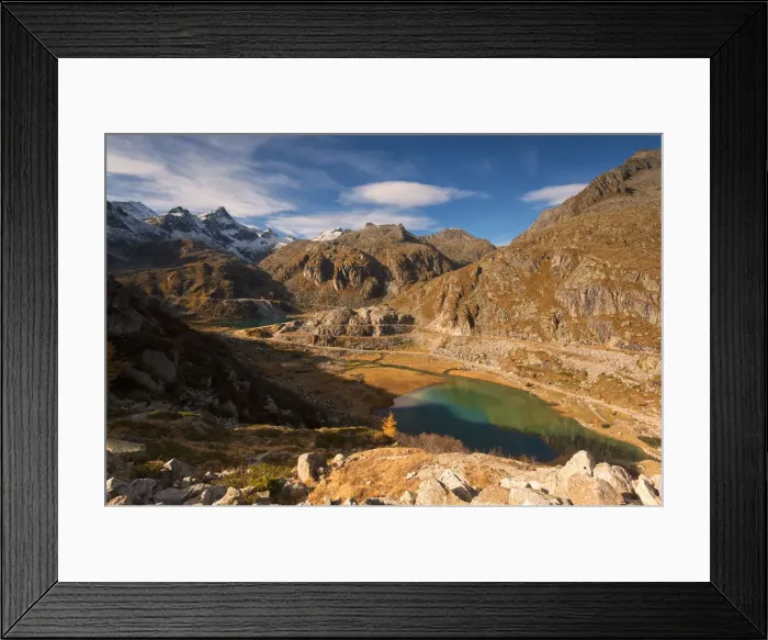 Framed Print : Brenta dolomites view from Lago Nero of Cornisello, Adamello Brenta natural park Framed Print : Brenta dolomites view from Lago Nero of Cornisello, Adamello Brenta natural park