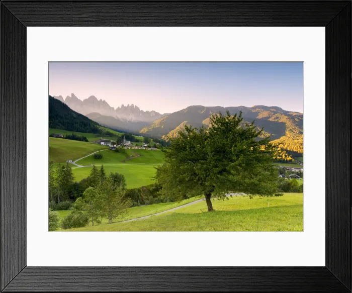 Framed Print : Funes valley, Bolzano province, Trentino alto Adige district, Europe, Italy