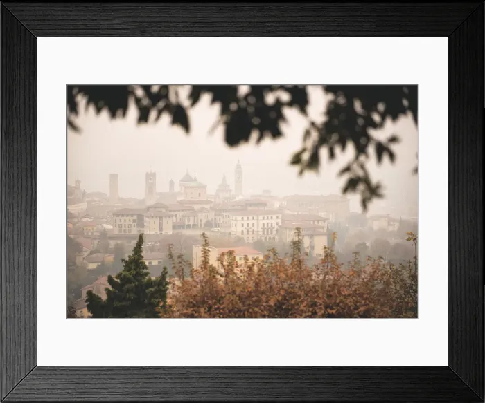 Framed Print : Autumn in Bergamo, Lombadrdy district, Italy, Europe Framed Print : Autumn in Bergamo, Lombadrdy district, Italy, Europe