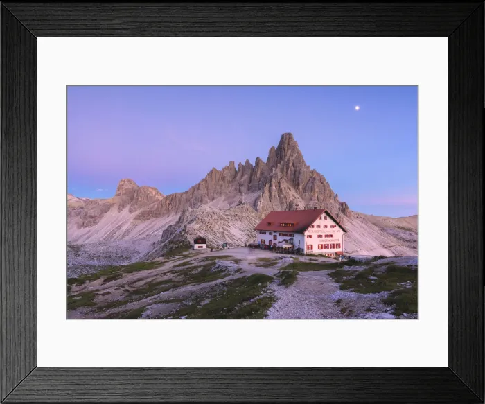 Framed Print : Locatelli refuge and Mount Paterno, Trentino Alto Adige Sudtyrol district, Italy, Europe Framed Print : Locatelli refuge and Mount Paterno, Trentino Alto Adige Sudtyrol district, Italy, Europe