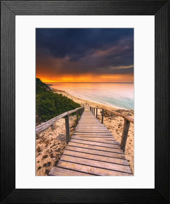 Framed Print : Sunrise in Lido Piri Piri, Maruggio, Taranto province, Italy, Puglia district, Europe