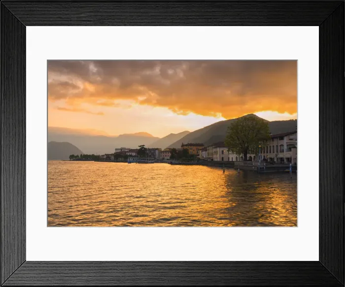 Framed Print : Iseo and iseo lake at dawn, Brescia province, Lombardy district, Italy, Europe Framed Print : Iseo and iseo lake at dawn, Brescia province, Lombardy district, Italy, Europe