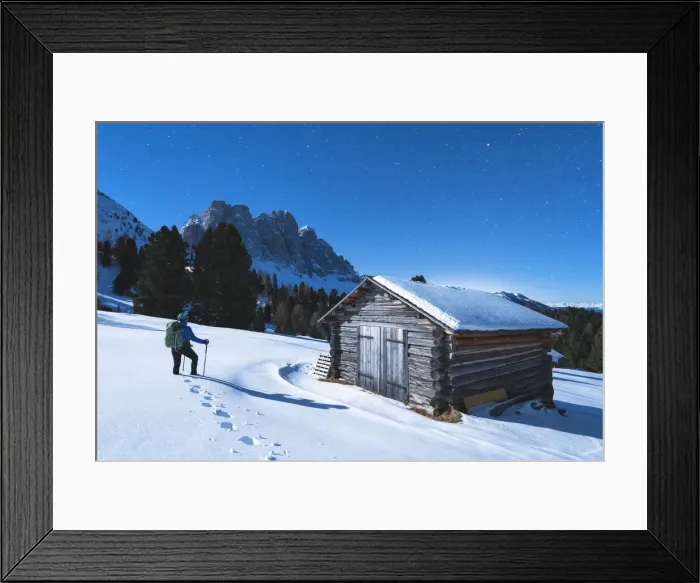 Framed Print : Funes valley at night, Odle Natural park in Trentino Alto Adige district, Italy, Bolzano Framed Print : Funes valley at night, Odle Natural park in Trentino Alto Adige district, Italy, Bolzano