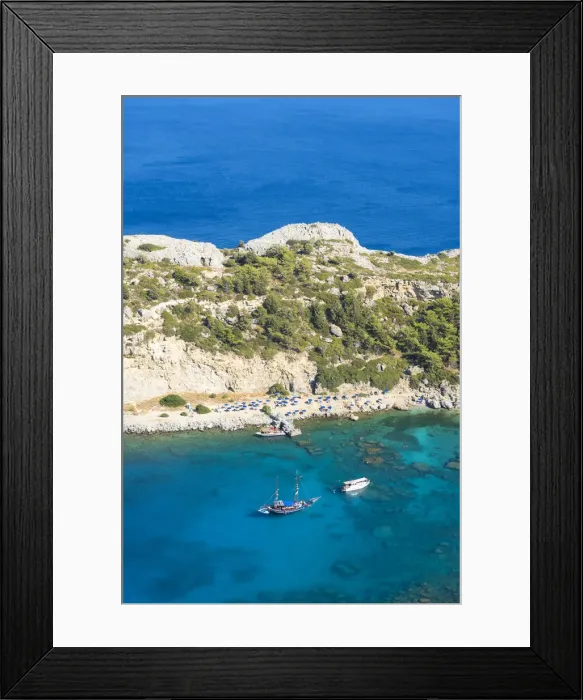 Framed Print : Anthony Quinn Bay, Faliraki, Rhodes, Greece