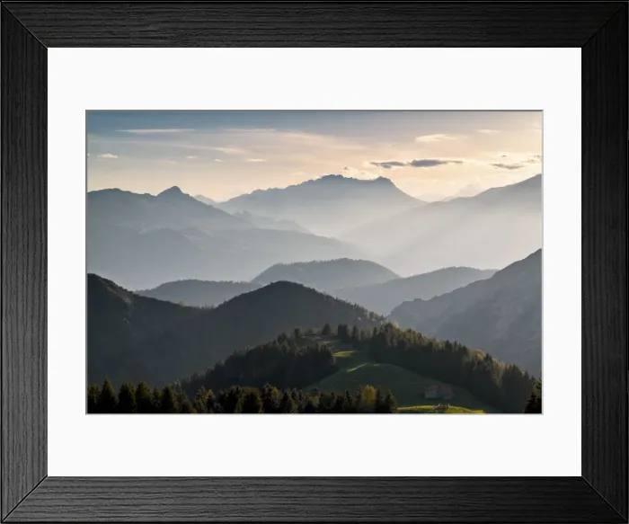 Framed Print : Orobie Prealpi at sunset in Seriana valley, Bergamo province, Italy, Europe Framed Print : Orobie Prealpi at sunset in Seriana valley, Bergamo province, Italy, Europe