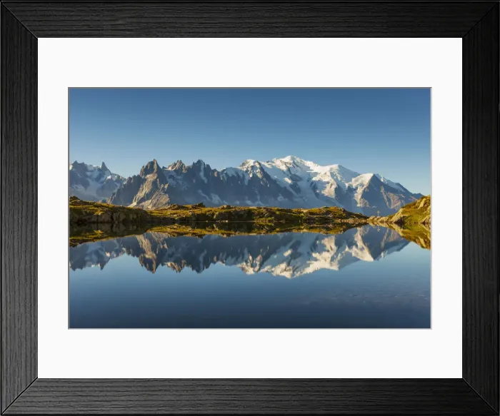 Framed Print : Lake chesery, Chamonix, France, Europe Framed Print : Lake chesery, Chamonix, France, Europe