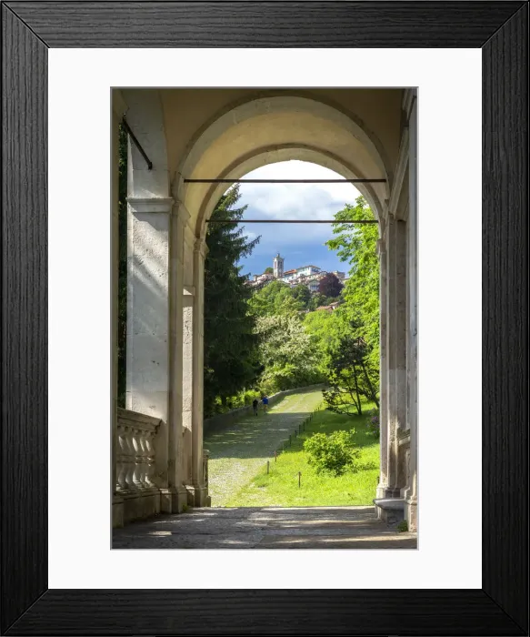 Framed Print : View of the chapels and the sacred way of Sacro Monte di Varese, Unesco World Heritage Framed Print : View of the chapels and the sacred way of Sacro Monte di Varese, Unesco World Heritage