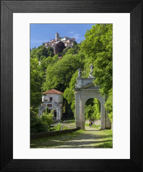 Framed Print : View of the chapels and the sacred way of Sacro Monte di Varese, Unesco World Heritage Framed Print : View of the chapels and the sacred way of Sacro Monte di Varese, Unesco World Heritage
