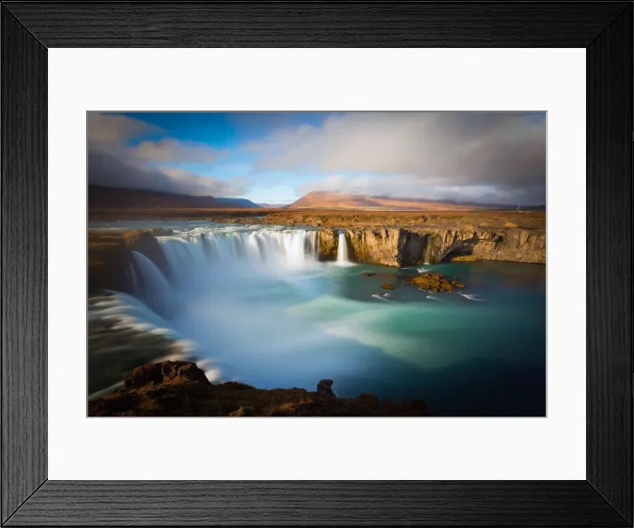 Framed Print : Europe, Iceland, Region Nordurland eystra, Godafoss waterfall Framed Print : Europe, Iceland, Region Nordurland eystra, Godafoss waterfall