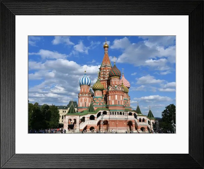 Framed Print : Saint Basils Cathedral, (Cathedral of Vasily the Blessed), Red Square, Moscow