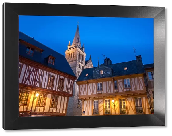 Vannes by night, Brittany, France