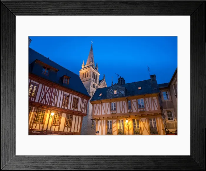 Framed Print : Vannes by night, Brittany, France Framed Print : Vannes by night, Brittany, France
