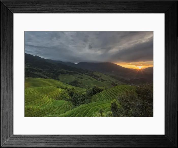 Framed Print : China, Guilin, Longsheng, Rice terrace Framed Print : China, Guilin, Longsheng, Rice terrace