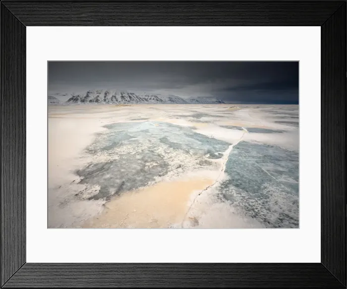 Framed Print : Orange sand from the Sahara desert blown north up to Billefjorden, Spitsbergen, Svalbard