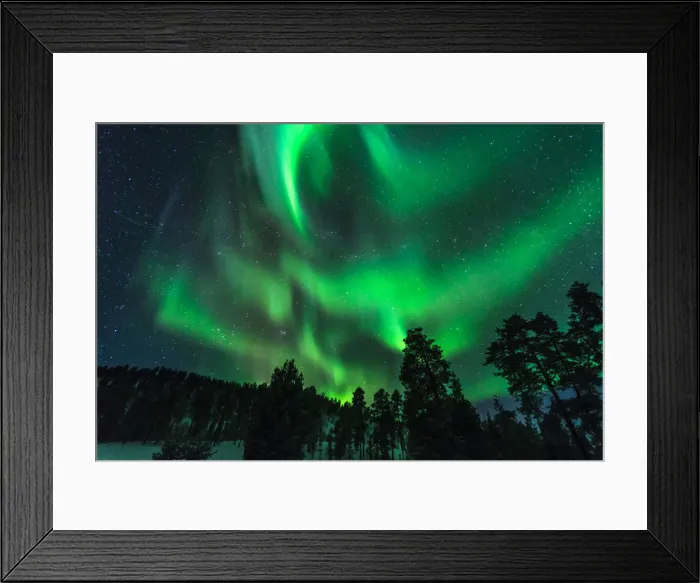 Framed Print : Norther Lights (Auora Borealis), Inari Lake, Lapland, Finland Framed Print : Norther Lights (Auora Borealis), Inari Lake, Lapland, Finland