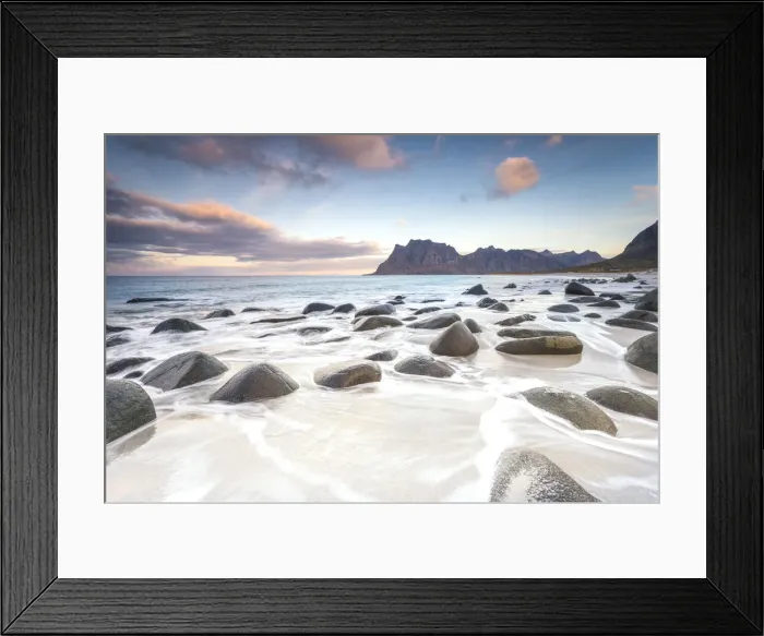Framed Print : Uttakleiv beach, Lofoten Islands, Norway Framed Print : Uttakleiv beach, Lofoten Islands, Norway
