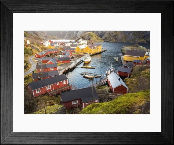 Framed Print : Nusfjord village, Lofoten Island, Norway Framed Print : Nusfjord village, Lofoten Island, Norway