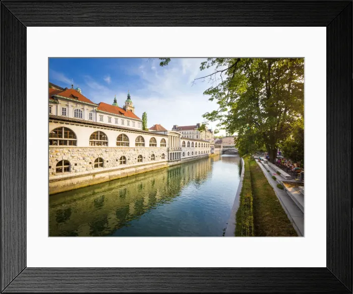 Framed Print : Ljubljanica river, Ljubljiana, Osrednjeslovenska, Slovenia Framed Print : Ljubljanica river, Ljubljiana, Osrednjeslovenska, Slovenia