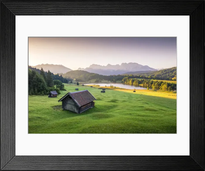 Framed Print : Sunrise at Geroldsee, near Garmisch Partenkirchen, Bayern, Germany