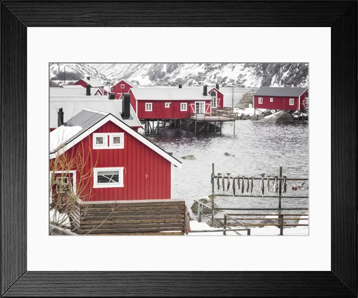 Framed Print : Nusfjord village, Lofoten Islands, Norway