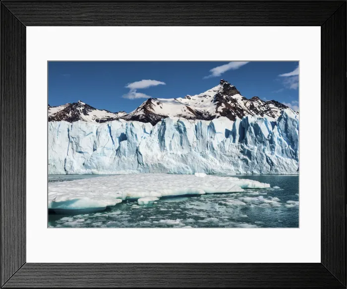 Framed Print : Chunks of ice floating on the front of the Perito Moreno glacier in the Argentino Framed Print : Chunks of ice floating on the front of the Perito Moreno glacier in the Argentino