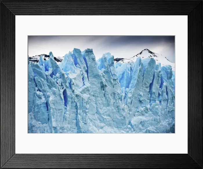 Framed Print : Detail of the majestic spiers of the Perito Moreno ice taken from the boat during Framed Print : Detail of the majestic spiers of the Perito Moreno ice taken from the boat during