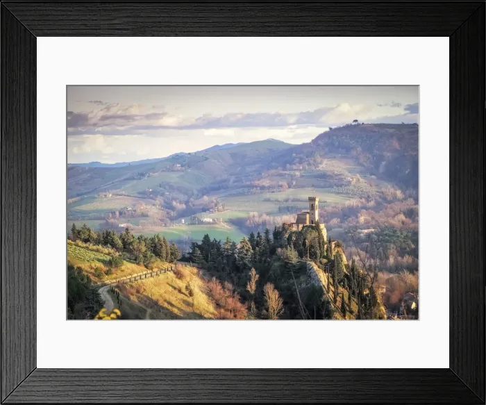 Framed Print : Brisighella, Ravenna, Emilia Romagna, Italy, Europe. The clocktower on the hill Framed Print : Brisighella, Ravenna, Emilia Romagna, Italy, Europe. The clocktower on the hill