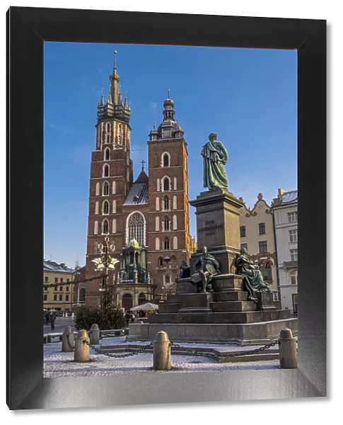 Krakow, Poland, North East Europe. St. Mary Basilica in the Market square