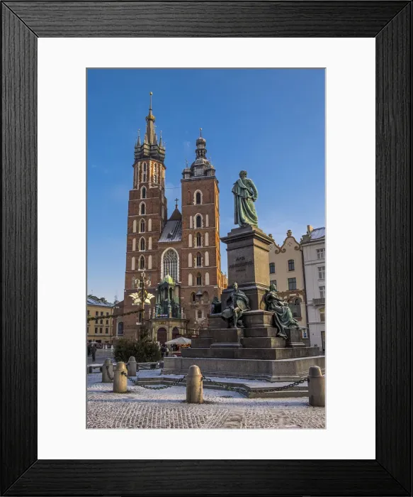 Framed Print : Krakow, Poland, North East Europe. St. Mary Basilica in the Market square