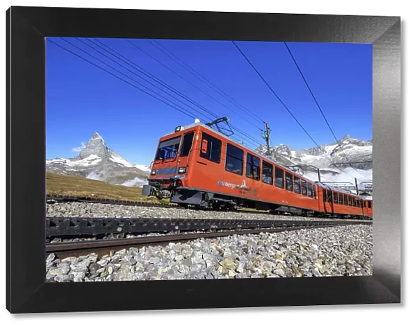 The Gornergrat Bahn train, Zermatt, Valais Switzerland