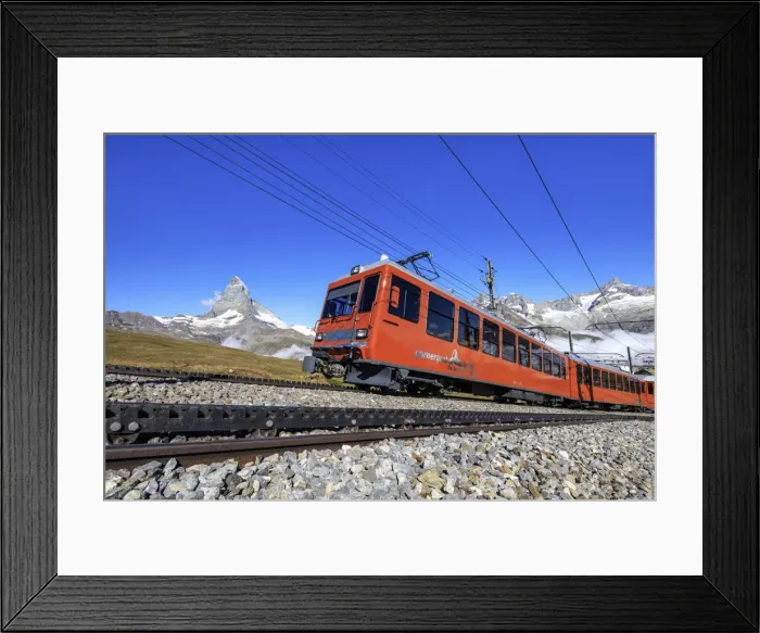 Framed Print : The Gornergrat Bahn train, Zermatt, Valais Switzerland Framed Print : The Gornergrat Bahn train, Zermatt, Valais Switzerland
