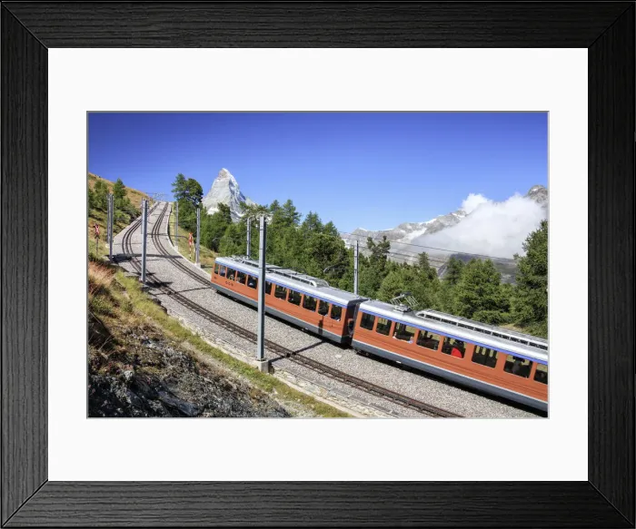 Framed Print : The Gornergrat Bahn train, Zermatt, Valais Switzerland Framed Print : The Gornergrat Bahn train, Zermatt, Valais Switzerland
