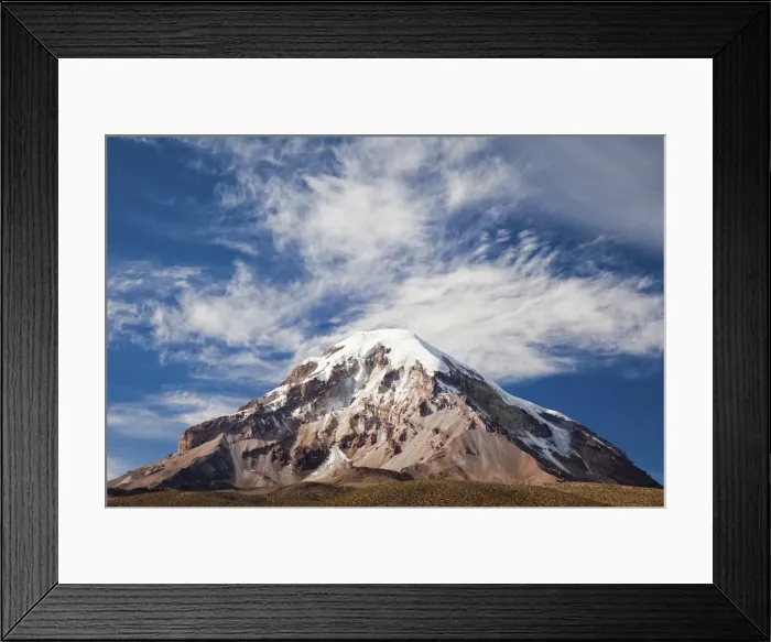 Framed Print : Sajama is Bolivias highest mountain - an extinct volcano situated in the eponymous Framed Print : Sajama is Bolivias highest mountain - an extinct volcano situated in the eponymous
